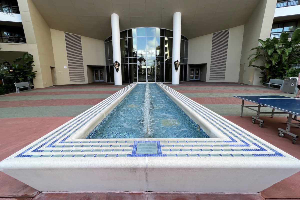 Courtyard fountain - contains Founding Member tiles