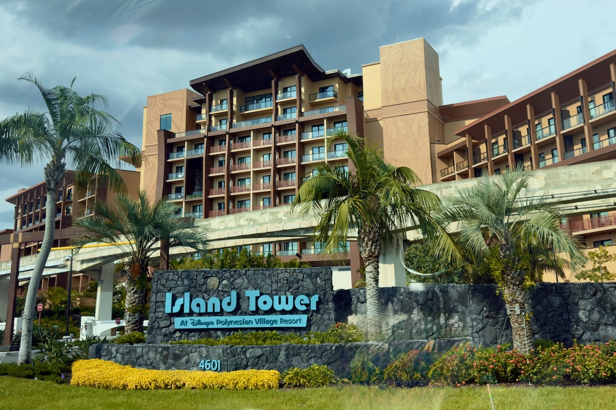 Disneys Polynesian Villas Island Tower Exterior Entrance Sign