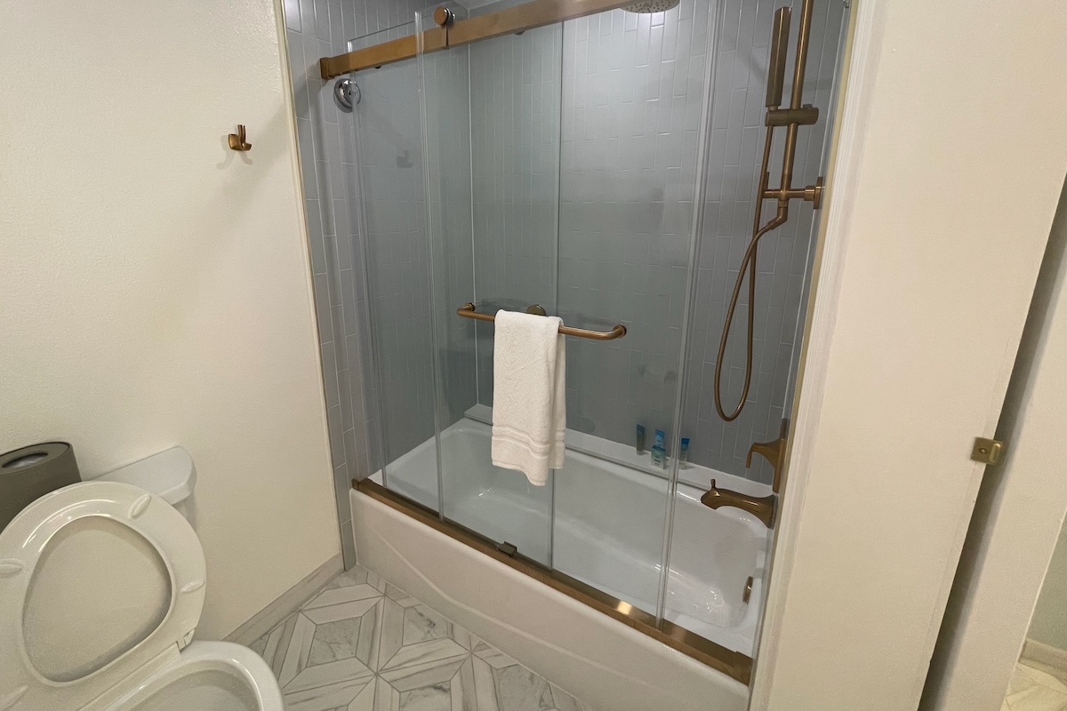 Tub, Shower and Commode